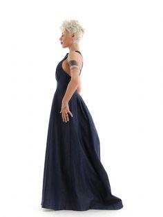 Make a statement in our denim dress. Both elegant and edgy, it is the perfect piece to wear to any outdoor event where you want to stand out.FEATURES:A maxi-length denim dress. Fully lined with no pockets. Features a close-fitting bustier with a defined waistline and a pleated skirt. Zipper closure at back.100% Handmade product. SIZE & FIT:Fit: A relaxed-fit skirt with a close-fit bustier.Model is wearing size Small, or S/MView our SIZE CHART before ordering MATERIALS & CARE:Content: DenimCare: Dry cleaning onlySHIPPING:Made to order, processing time is 15 working daysThis item will be shipped via DHL Fitted Denim Maxi Dress, Maxi Length Denim Dress In Denim Blue, Spring Denim Blue Maxi Dress, Denim Blue Maxi Dress, Fitted Denim Blue Maxi Dress For Summer, Summer Denim Maxi Dress, Indigo Maxi Dress For Summer, Fitted Indigo Maxi Dress For Summer, Summer Indigo Fitted Maxi Dress