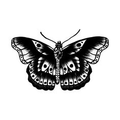 a black and white drawing of a butterfly