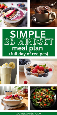 various recipes for 2B mindset meal plan Mind Diet Meal Plan 21 Days, 2b Mindset Ffc Food List