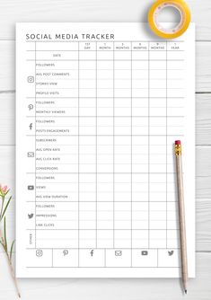 Social Media Tracker kidsdailyplanner #horizontalplanner✔️ Social Media Spreadsheet, Social Media Branding Design Posts, Promoting Your Business Social Media, Social Media Journal, Youtube Tracker, Social Media Marketing Plan Template, Content Planning Template, Social Media Planning Template, Social Media Strategy Marketing Plan