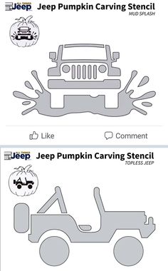 the jeep sticker is designed to look like it has been cut out from paper