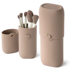 PRICES MAY VARY. Luxe Space and Style: Discover the perfect on-the-go makeup brush holder that maximizes space while offering thoughtful sections to store your makeup brushes and essential beauty items like eyebrow pencils, lipstick, and hair ties. With ideal dimensions of 6.81" x 2.76" x 1.97", it's a mini miracle, accommodating at least (10) brushes comfortably and fitting seamlessly into your handbag or backpack. Safe and Durable: Zoka is committed to providing new designs as well as protecti Makeup Brush Case, Brush Organizer, Travel Makeup Brushes, Silicone Makeup, Makeup Brush Organization, Makeup Holder, Makeup Brush Holder, Makeup Brush Holders, Brush Holder