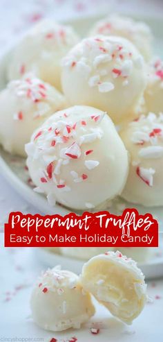 peppermint truffles are easy to make holiday candy