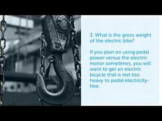 an electric chain hoist with the words 3 what is the gross weight of the electric bike?