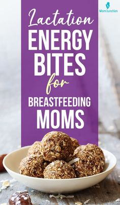 a bowl full of energy bites for breastfeeding moms