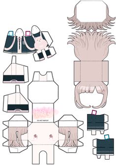 the paper doll is cut out and ready to be put into its own packaging design