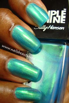 Sally Hansen Triple Shine Nail Color, Make Waves | Nails Beautiqued Waves Nails, Sally Hansen Nail Polish, Wave Nails, Nail Swatches, Sally Hansen Nails, Sassy Nails