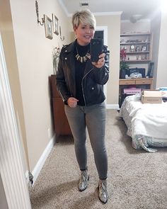 Fashion A to Z: M for Moto plus 15 ways to wear it - Savvy Southern Chic Blank Nyc Leather Jacket, Snakeskin Boots