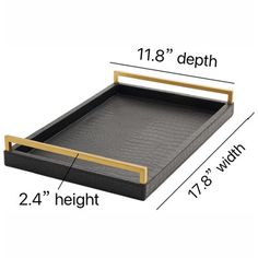 an image of a tray with measurements for it