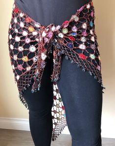 Belly Dance Crochet Triangle Hip Wrap Scarf Belt - Etsy Crochet Belly Dance, Dance Crochet, Belly Dance Belt, Dance Belt, Fancy Things, Hip Scarves, Costume Inspo, Crochet Triangle, Scarf Belt