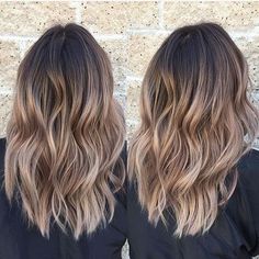 Layered, Wavy Haircuts for Medium Thick Hair - Ombre Hairstyles 2017 Tmavý Blond, Brown And Blonde, Thick Hair Styles Medium, Easy Everyday Hairstyles, Blond Balayage, Ombré Hair, Hair Styles 2017, Ombre Hair Color