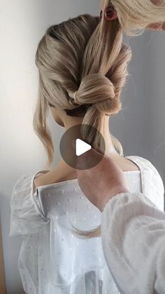 Updos For Bridal Party, Easy Up Dos To Do On Yourself, Easy Bun Wedding Hair, Low Bun Diy Tutorials, Low Loose Side Bun, Easy Low Bun Wedding Guest, Easy Braid And Bun Hairstyles, Formal Hair Low Bun, Easy Rehearsal Dinner Hair