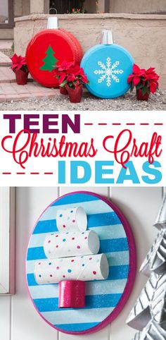 christmas craft ideas for kids to make with paper plates and other items on the wall