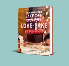 the great british bake off love to bake book is open on a table