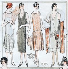 Jazz Era Fashion, 1925 Fashion, Patron Vintage