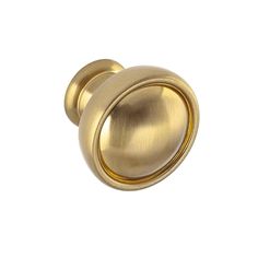 an antique brass door knob on a white background