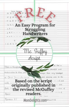 an easy program for struggling handwriting with the help from mom delight's freebies