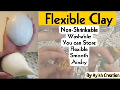 there is a poster about how to use the flexible clay for crafts and other crafting projects