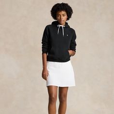 Designed with pleats at the back this performance skort is cut with a refined stretch fabric with moisture-wicking properties. Ralph Lauren Store, Sweatpants And Sweater, Godet Skirt, Paneled Skirt, Ralph Lauren Collection, Midi Skirt Pencil, Skirt Design, Vest Dress, Women Brands