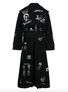 KidSuper Embroidered Trench CoatCompositionCotton 100%Washing instructions Dry Clean Only Brand style ID: AW23OW15 Cotton Trench Coat, Trench Coat Outfit, Trench Coat Black, Brand Style, Wool Blend Coat, Coat Outfits, Coat Black, Sweaters Knitwear, Wedding Attire