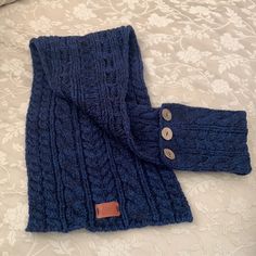 Aran Tradition Loop Scarf Pristine Condition Loop Scarf, Scarf Wrap, Scarf Accessory, Color Blue, Women Accessories, Women Shopping, Blue, Color