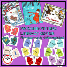 matching mittens and letters are great for teaching children to read, write, and spell