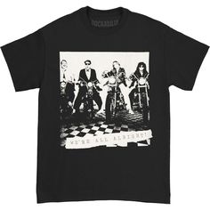 Screen Print on Black Tee T-shirt Merch Products, Cheap Trick, Unique Tshirts, Personalized Shirts, Accessories Men, Screen Print, Black Tee, Custom Tshirts, Black Fashion