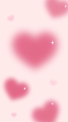 pink hearts and stars on a light pink background