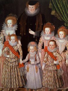 Elizabethan_School_Portrait Era Hairstyles, 1969 Birthday, Children Hairstyles, 17th Century Portraits, Elizabethan Fashion, Childrens Hairstyles, Marie Stuart, Elizabethan Era, Tudor Era