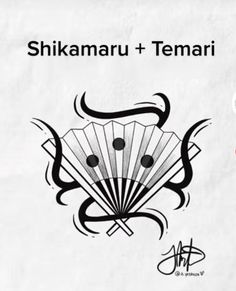 Temari Fan Tattoo, Shikamaru Drawing Sketch, Temari Drawing, Shikamaru And Temari Fanart, Shikamaru Tattoo Ideas, Shikamaru Aesthetic, Temari Y Shikamaru, Temari Fan, Temari Fan Art