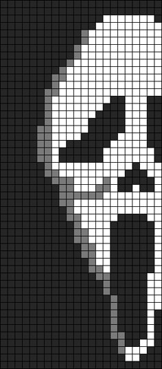 a black and white pixellated image of a man's face