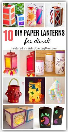 10 diy paper lanterns that are easy to make and can be used for crafts