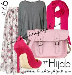 Outfit Nr.92 Hijab Fashion 2016, Floral Hijab, Muslim Outfit, Hijabista Fashion, Arabic Style, Stylish Eve, Style Hijab, Outfit Pink