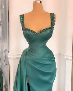 #new #corset #dress #olive #crystals #details #donamatoshi Satin Evening Gown, Mermaid Evening Gown, Sweetheart Prom Dress, Prom Dresses Sleeveless, Prom Dresses For Sale, Satin Prom Dress, Mermaid Evening Dresses, Satin Gown