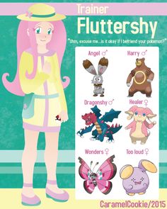 Fluttershy's Trainer Card by caramelcookie at Deviantart Flutter Shy, Pokemon Crossover, Wild Pokemon, Pokemon Oc, My Little Pony Comic, My Little Pony Drawing, My Little Pony Characters, Mlp Pony, Pokemon Teams