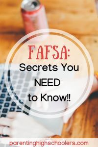 a person typing on a laptop with the words fafsa secrets you need to know