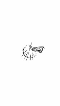 a black and white drawing of a bird on a branch