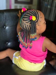 Storm Hairstyle, Mixed Girl Braids, Kids Braids With Beads, Kid Braids, Royal Hair, Toddler Braids, Hairstyles Diy