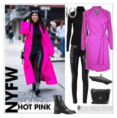 "hot pink coat" by aniadratwicka ❤ liked on Polyvore featuring Helmut Lang, Topshop, BillyTheTree, Witchery, John Lewis, Casadei, Plakinger, contestentry and NYFWHotPink Hot Pink Coat Outfit Winter, Hot Pink Trench Coat Outfit, Hot Pink Coat Outfit, Pink Coat Outfit Winter, Bodysuit Outfit Winter, Pink Workwear, Pink Bodysuit Outfit, Hot Pink Coat, Pink Coat Outfit