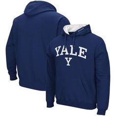 You can't go wrong with a comforting extra layer when you want to keep warm and showcase your Yale Bulldogs team spirit. This Arch and Logo hoodie from Colosseum features a classic midweight design that makes it a great grab for staving off cooler temperatures. Reach for this understated Yale Bulldogs pullover when you want to keep cozy with a simple and sweet look. Brand: Colosseum Front pouch pocket Hood with drawstring Imported Long sleeve Machine wash, tumble dry low Midweight hoodie suitabl Yale Bulldogs, Butler Bulldogs, Ohio Bobcats, Georgetown Hoyas, Gonzaga Bulldogs, Fresno State, Uconn Huskies, Kansas State Wildcats, Pullover Designs