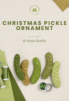 christmas pickle ornament by rennie bradley on the front cover of a book