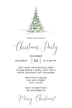 Hosting a Christmas Party this year? Send a party invitation to your guests! 

Holiday Party Invitations: Christmas Party, Secret Santa, Yankee Swap, White Elephant, Cookie Exchange, Dirty Santa & more!

Invites available for instant download, 100% editable. Edit the holiday invitation template and send to your guests as a digital invite or print from home or your local print shop! Send as an evite, text message, email & more!

#christmaspartyideas #christmas #secretsantaideas Christmas Party Invitations Ideas Diy, Christmas Party Invitations Ideas, Christmas Party Invitation Wording, Christmas Party Invitations Free, Elephant Cookie, Yankee Swap, Christmas Invitation Card, Diy Christmas Party, Christmas Party Invitation Template