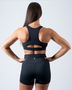 Get where you're going in style and comfort with our fan-favorite running sports bra. Featuring a racerback, wire-free construction, this performance bra has flat, chafe-resistant seams for maximum comfort. Other features include a back pocket to stash necessities, removable cups, medium impact support, and cool, slick feel. It's tried and true - just check out the reviews!