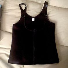 Semi Vest Black Waist Trainer W/Front Zipper Very Comfortable- But Slightly Too Big For Me Never Worn, Other Than Trying On Waist Trainer Vest, Waist Trainer, Shapewear, Front Zipper, Women's Intimates, Zipper, Women Shopping, Black, Color