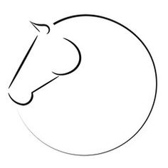 the outline of a horse's head on a white background