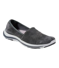 Women's Back Cove Stretch Slip-Ons, Nubuck | Sneakers & Shoes at L.L.Bean Comfortable Gray Sporty Slip-ons, Sporty Slip-ons With Arch Support For Walking, Comfortable Slip-ons With Arch Support For Outdoor, Cushioned Suede Slip-on Walking Shoes, Suede Slip-on Walking Shoes With Cushioned Footbed, Cushioned Slip-on Suede Walking Shoes, Sporty Gray Slip-ons, Sporty Slip-ons For Walking, Comfortable Suede Walking Shoes With Ortholite Insole