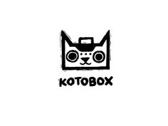 the logo for kotobox, an appliance that is designed to look like a cat's head