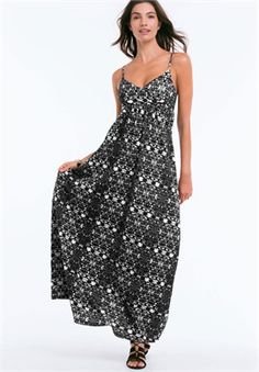 Plus Size Printed Surplice Maxi Dress Bridal Separates, Beach Living, Woman Within, Stylish Plus, Plus Size Womens Clothing, Plus Size Clothing, Print Shop, Size Clothing, Plus Size Outfits