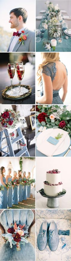 a collage of photos showing different types of wedding decorations