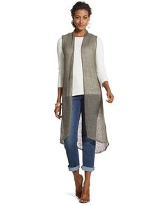 Casual Weekend Outfit, Long Vest, Long Vests, Over 50 Womens Fashion, Fashion Marketing, Weekend Style, New Clothes, Weekend Outfit, Womens Designer Fashion